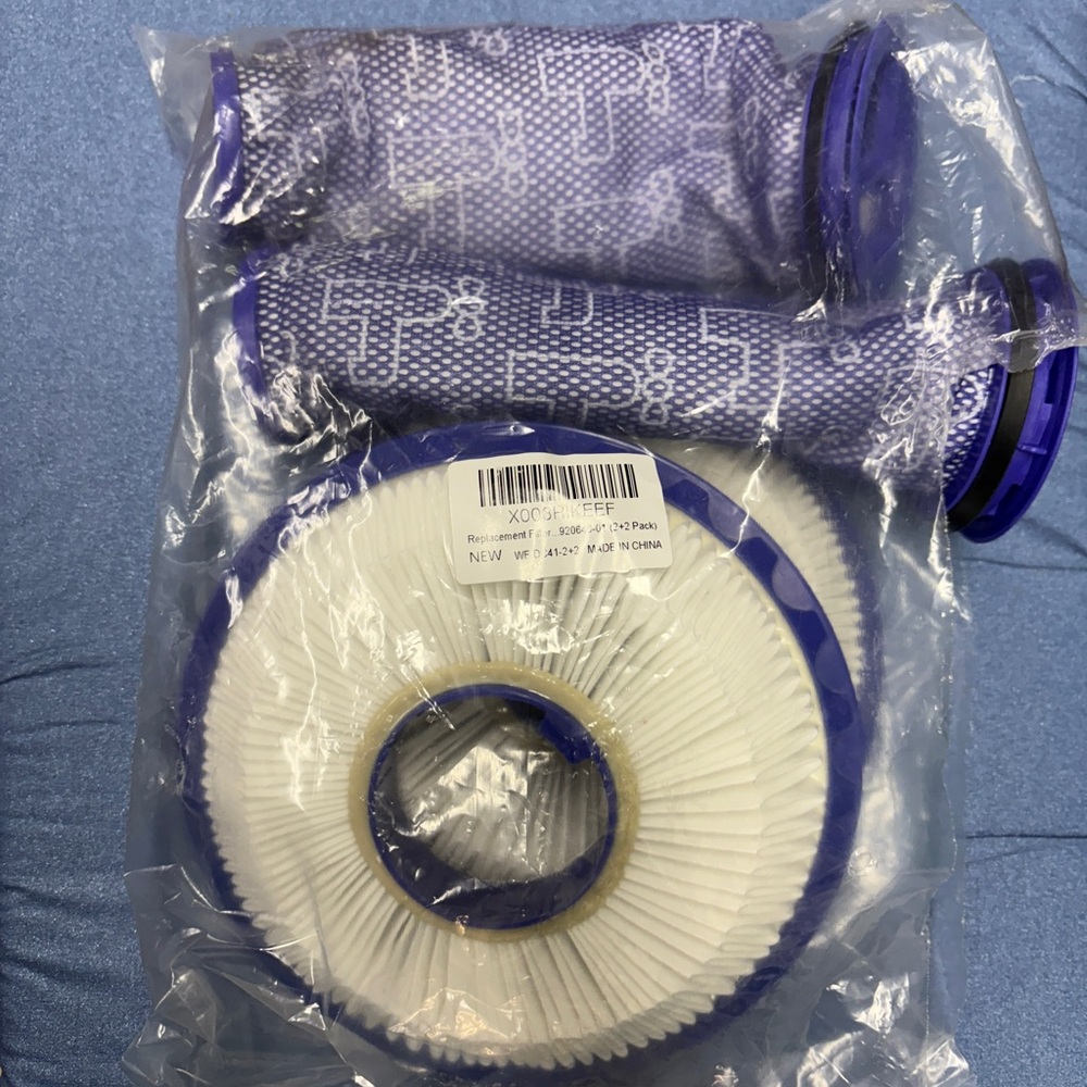 Dyson Purple and White Vacuum Filter Set
